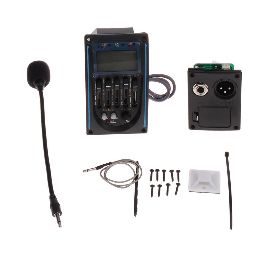 1 Set 5-Band EQ Equalizer Acoustic Guitar LC-5 Pickup Tuner Guitar Parts
