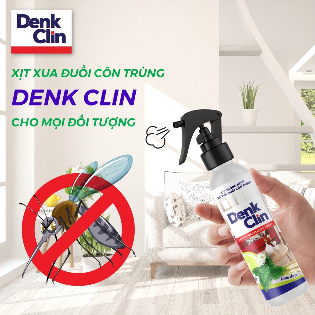 Xịt xua đuổi muỗi, côn trùng Denk Clin 200ml