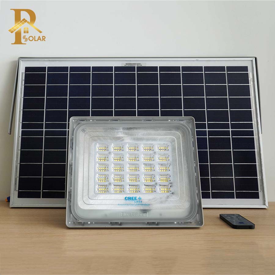 Đèn Pha Năng Lượng Mặt Trời 200W Blue Carbon BCT-WW3.0 Đèn Pha LED Ngoài Trời Có Remote | Phúc Thịnh Solar