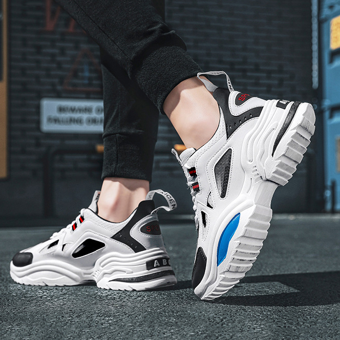 Giày Thể Thao Nam GEMI - Giày Sneaker Màu Đen - Trắng, Giày Thể Thao Đế Nhẹ Chống Sốc - G5406