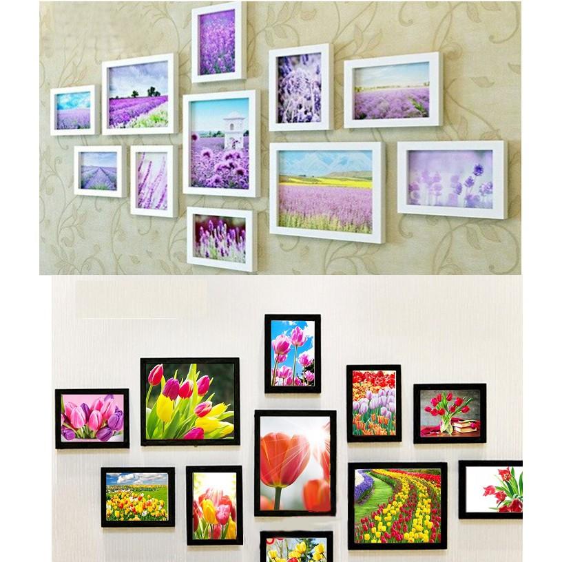 Combo 11 hình nghệ thuật 13x18cm và 20x25cm lắp cho bộ 11 khung hình Ka020.