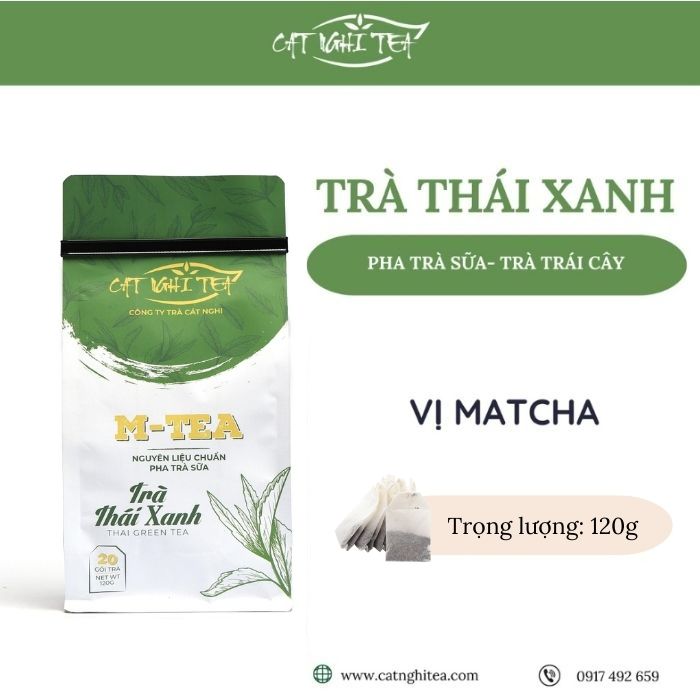 Trà Thái Xanh túi lọc – Nguyên liệu pha trà sữa và trà trái cây