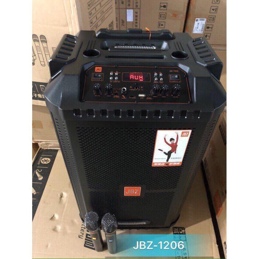 Loa kéo JBZ 1206 BASS 3 tấc + kèm remote,sạc-2 Micro k dây cho karaoke gia đình, hát đường phố, bảo hành 12th