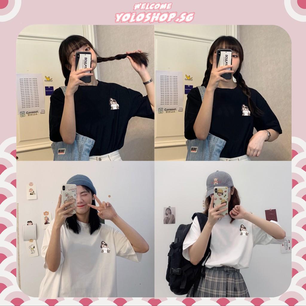 Áo Thun Tay Lỡ Unisex Cõng Hi Form Rộng Ulzzang