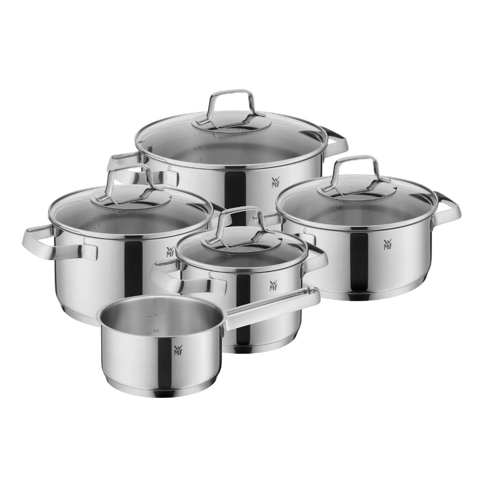 Bộ nồi WMF Belmonte 5 món kèm quánh vung kính hàng chính hãng