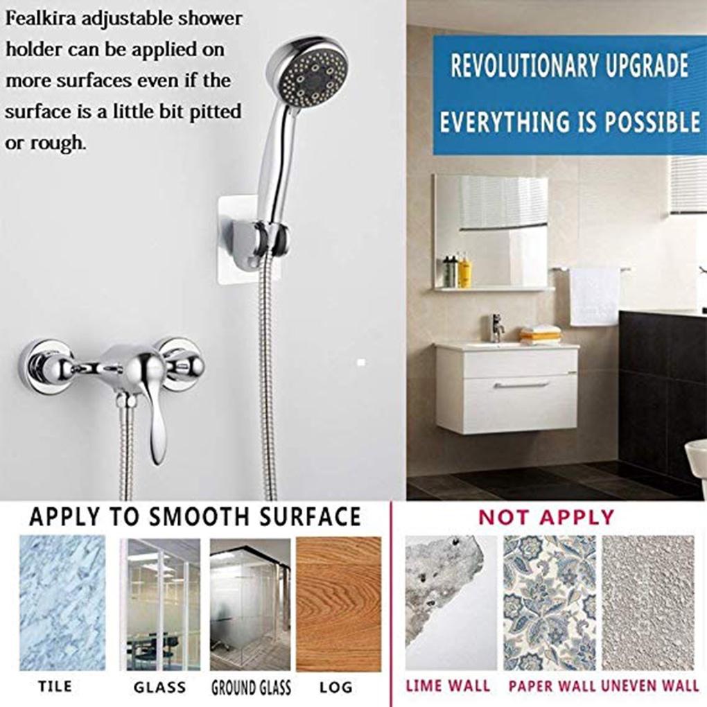 7 Gear Adjustable Holder No Drilling Pressure Shower Head Nozzle Traceless Bracket Stands【vollter1】