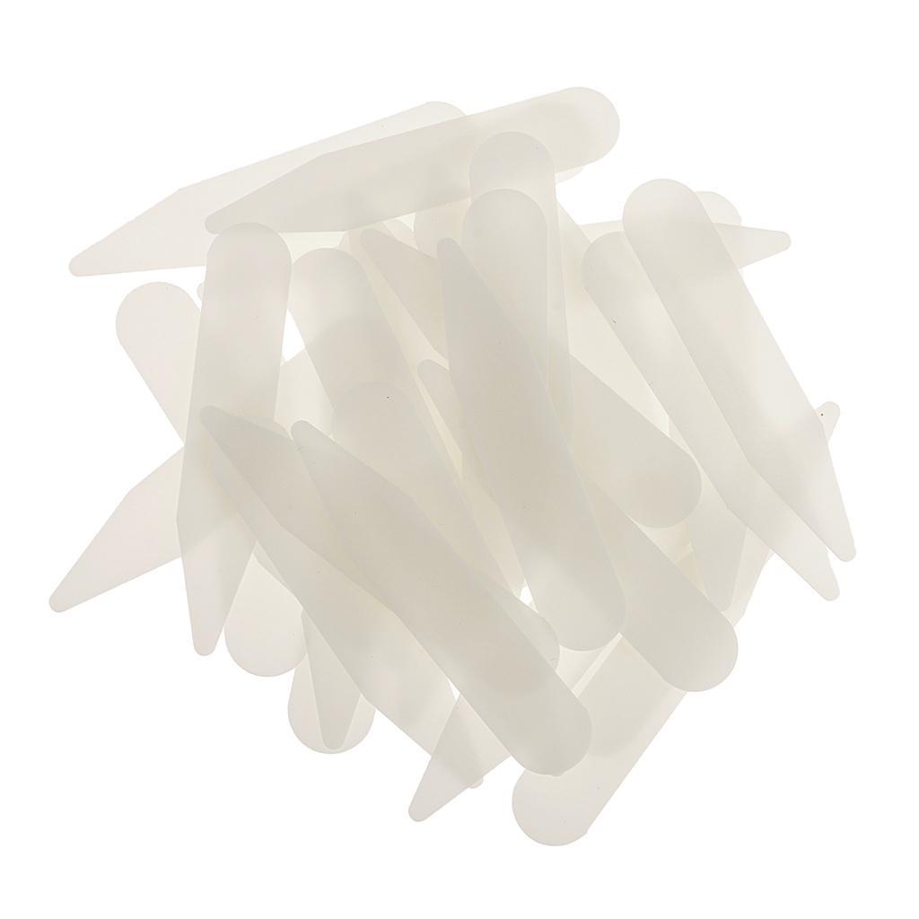 2-3pack 200 Pieces Plastic White Collar Stays Bones Stiffeners Beige 5x1cm