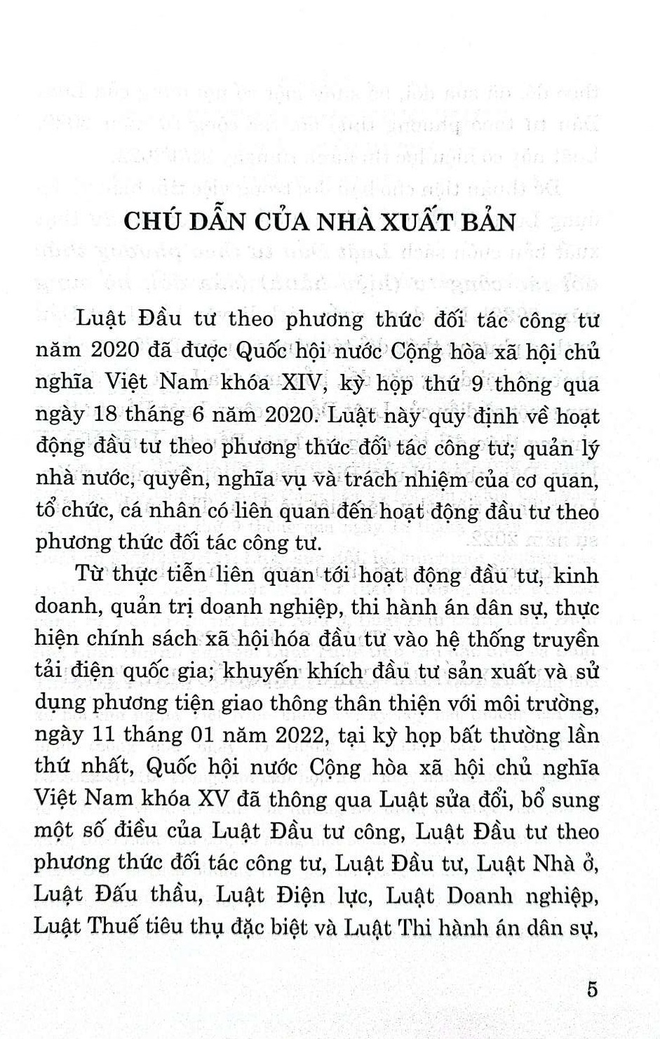 Luật đầu tư theo phương thức đối tác công tư