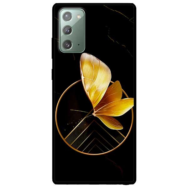Ốp lưng dành cho Samsung Galaxy Note 20 mẫu Vòng Tròn Bướm Vàng