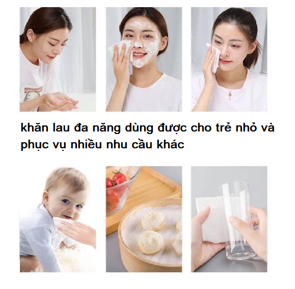 Khăn lau mặt khô dùng 1 lần, cuộn khăn mặt khô tẩy trang đa năng túi trái đào tiện lợi G230-KhanTraiDao