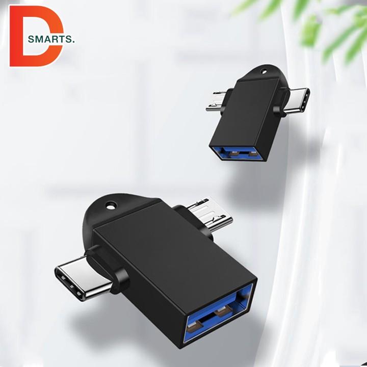 Đầu chuyển USB sang Micro USB, TypeC 3.0 siêu nhanh dễ dàng bỏ túi