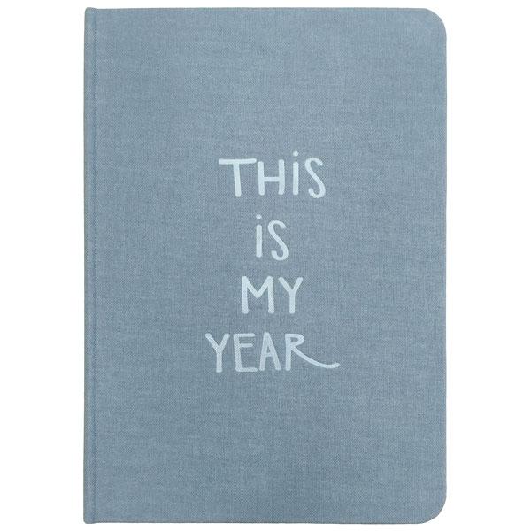 Sổ Bìa Cứng Kẻ Ngang 80Gsm This Is My Year - The Sun - Màu Xanh Dương