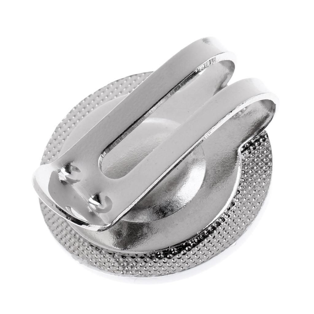 2-4pack Sturdy Alloy White Flower Magnetic Cap Hat Visor Clip Golf Ball Marker
