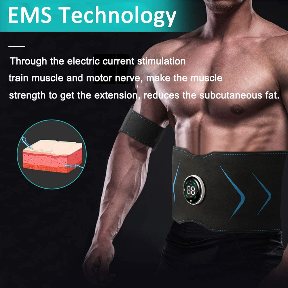 UbodyOasis EMS Abs Bộ kích thích cơ Màn hình cảm ứng EMS Abs Massage Belt Kết nối USB Thiết bị tập thể dục Abs Huấn luyện viên