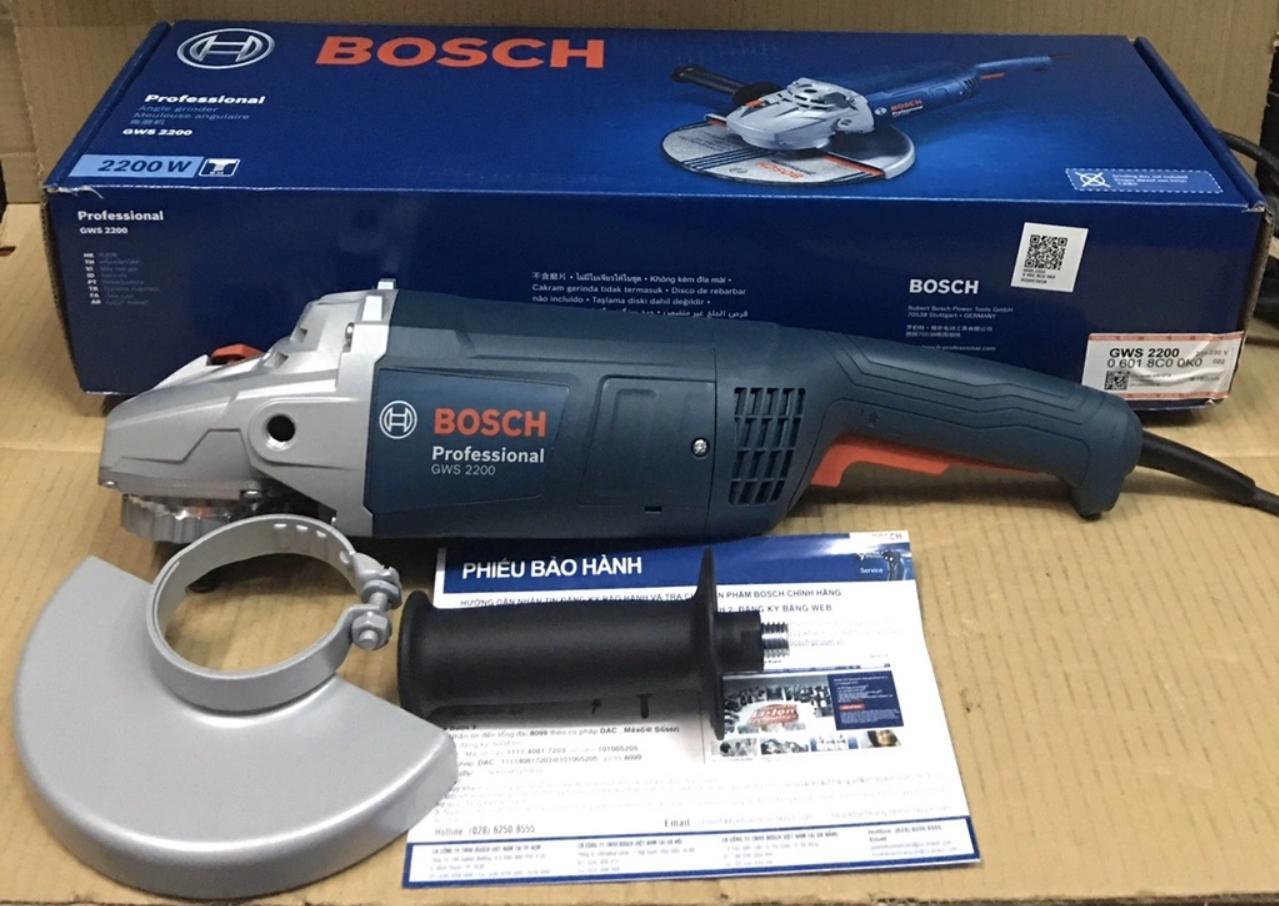 MÁY MÀI GÓC 180MM 2200W BOSCH GWS 2200-180 - HÀNG CHÍNH HÃNG