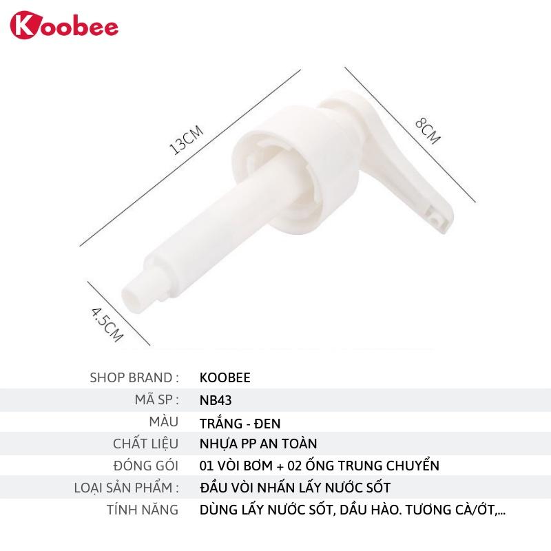 Đầu vòi nhấn lấy nước sốt, tương ớt, dầu hào, tương cà KooBee