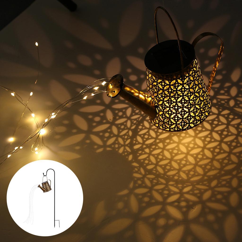 2pcs Watering Can Stake Lamp Yard Decor Outdoor Lamp