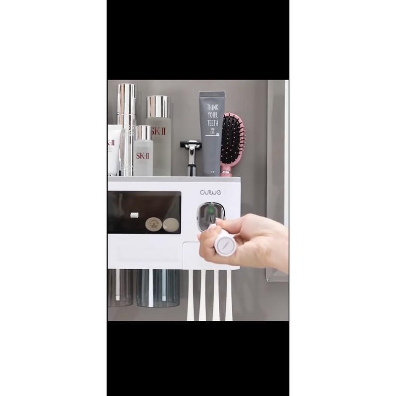 Kệ để đồ phòng tắm,kệ cắm chải nhả kem tự động kèm 3 cốc hút tính từ 1909