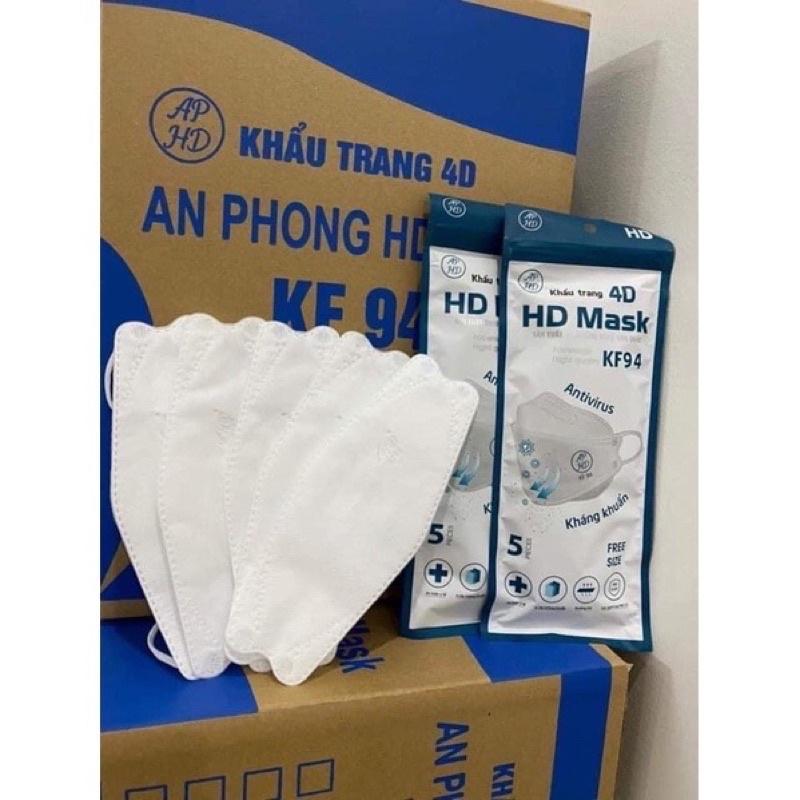 Khẩu trang 4 Lớp KF94 HD MASK Chống Bụi Mịn Và Kháng Khuẩn ngăn giọt bắn ( túi 10 chiếc