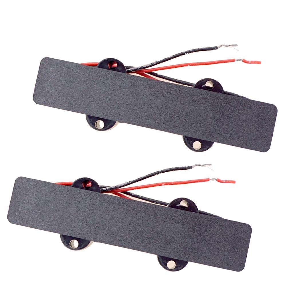 2 Pieces Black 4 String JB Bass Pickups Closed Style For Electric Bass Parts
