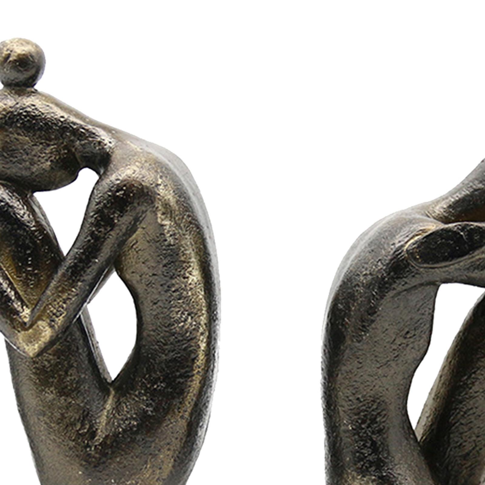 Thinker Bookends Figurine Bookend Decorative Bookends Desk Living Room Modern Home Female Book Stand Holder Resin Book Ends Book Stopper