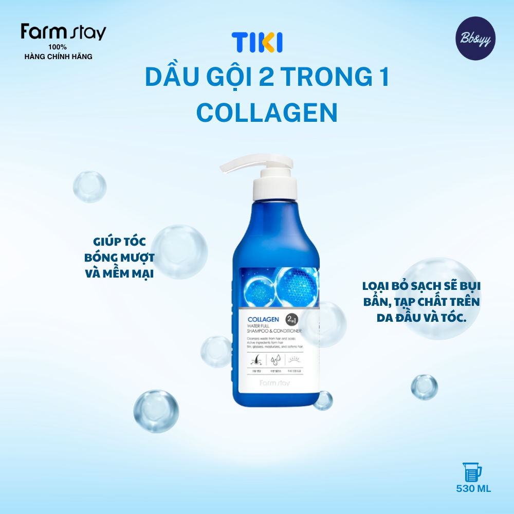 Dầu Gội 2 Trong 1 Collgane _ Collagen Water Full Shampoo &amp; Conditioner