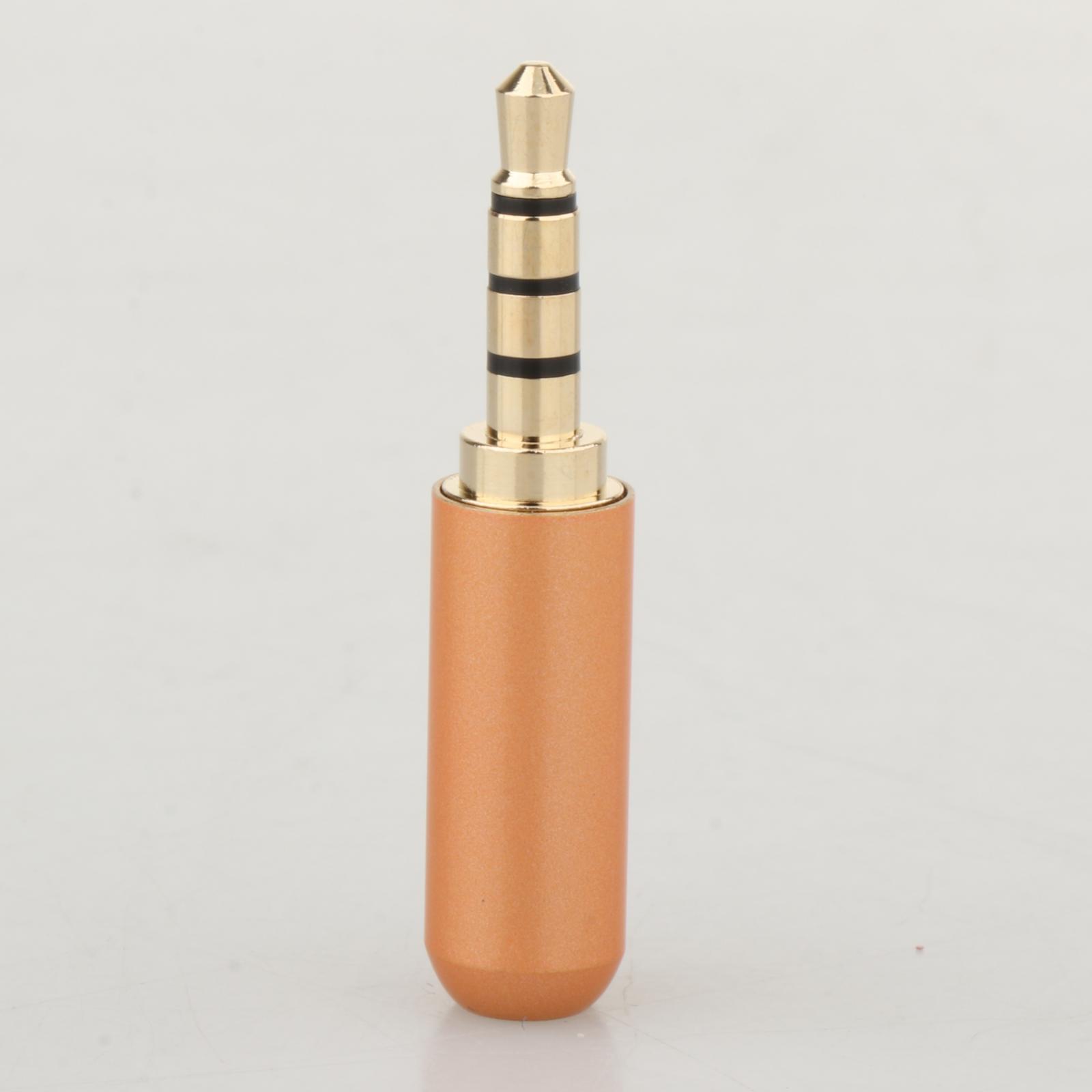 Professional 3.5mm Audio Jack Plug Parts Adapter Metal Stereo Repair 4 Pole Male for Phones