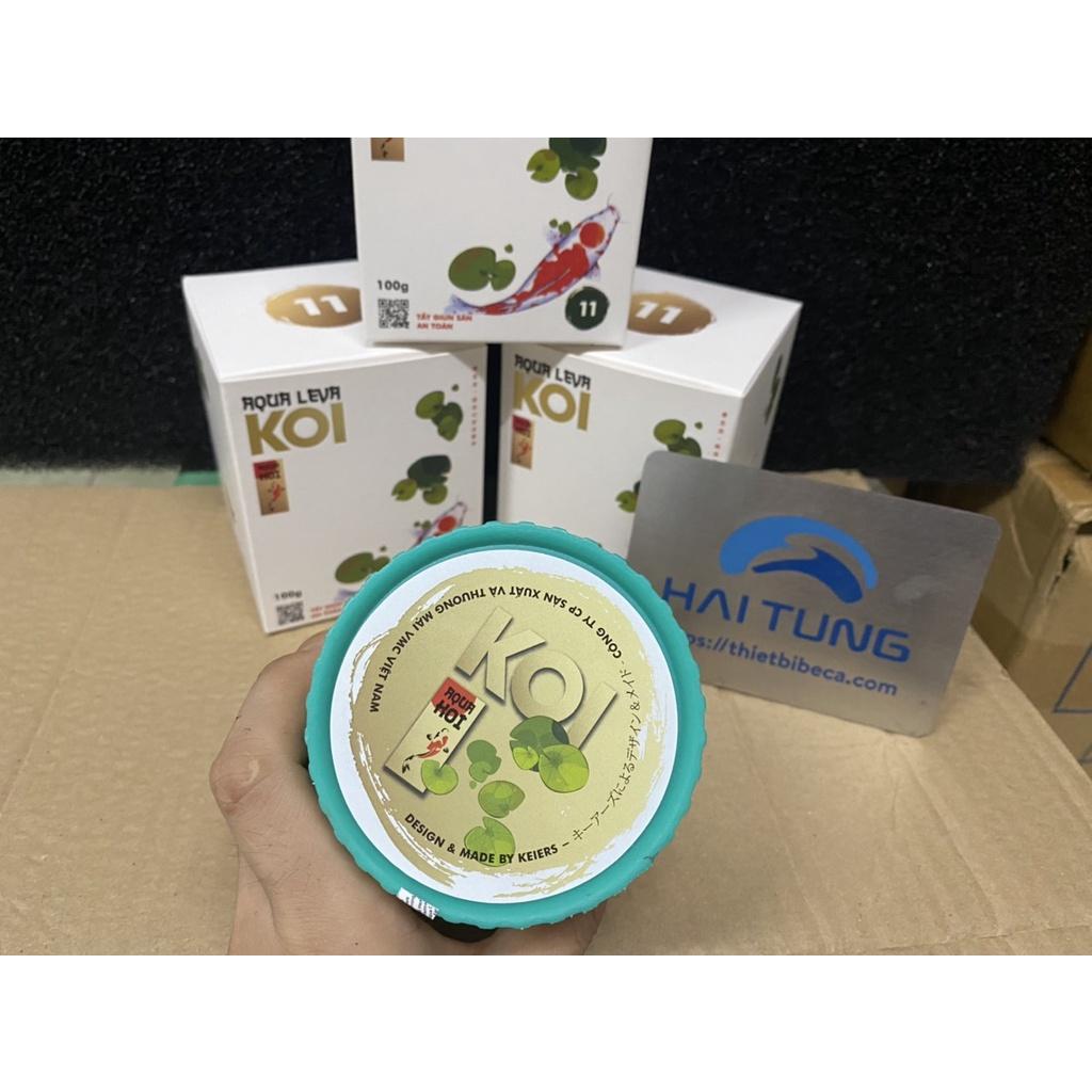 Chế phẩm số 11 , Phòng trị Giun sán Ký sinh Túi mặt , đường ruột AQUA LEVA lọ 100gdành cho cá koi
