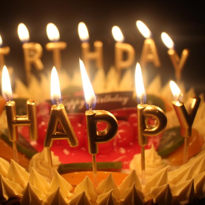 Nến cắm trang trí bánh sinh nhật Chữ Cái Happy Birthday