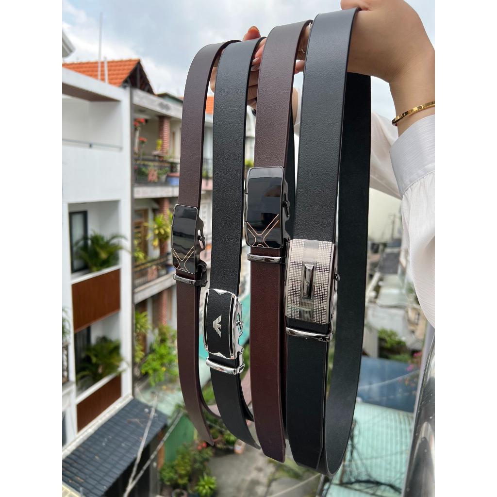 Thắt Lưng Da Bò Cao Cấp Nhập Khẩu Đầu Khóa Tự Động Tc Khóa Tự Động Sang Trọng, Tiện Lợi