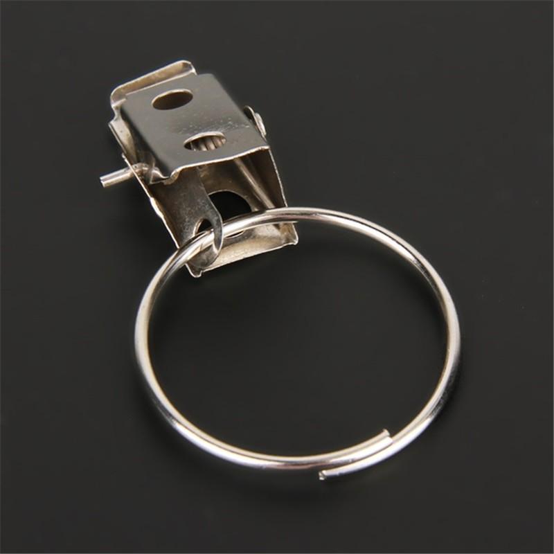 Set 5 / 10 Vòng Gắn Kẹp Bằng Thép Không Gỉ Tiện Dụng Treo Rèm