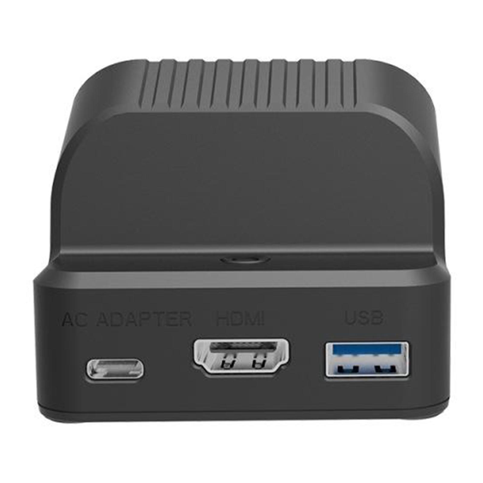 Portable TV Converter Adapter Charging Dock Charger & Cooling Fan Black