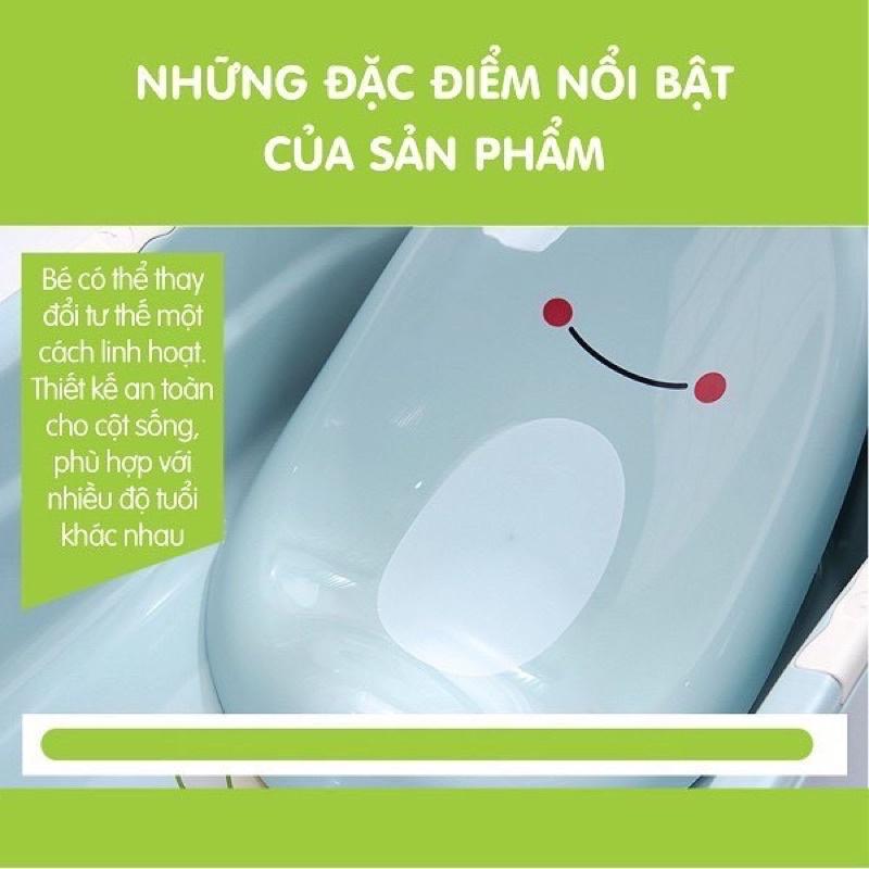 Chậu Tắm Ếch đa năng cao cấp cho bé có van thoát nước (kt 85*50 cm)