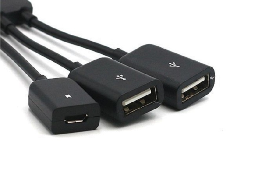 Cable OTG HUB Micro USB 2 đầu USB