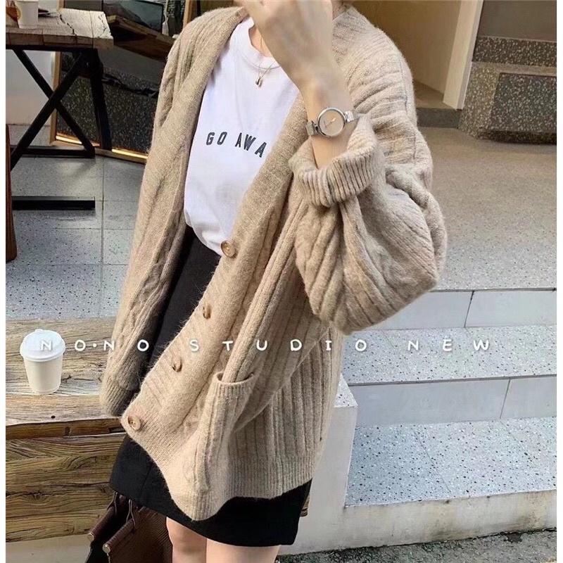 013. ÁO KHOÁC LEN CARDIGAN BASIC SIÊU HOT, LEN VẶN THỪNG , LEN QC CAO CẤP