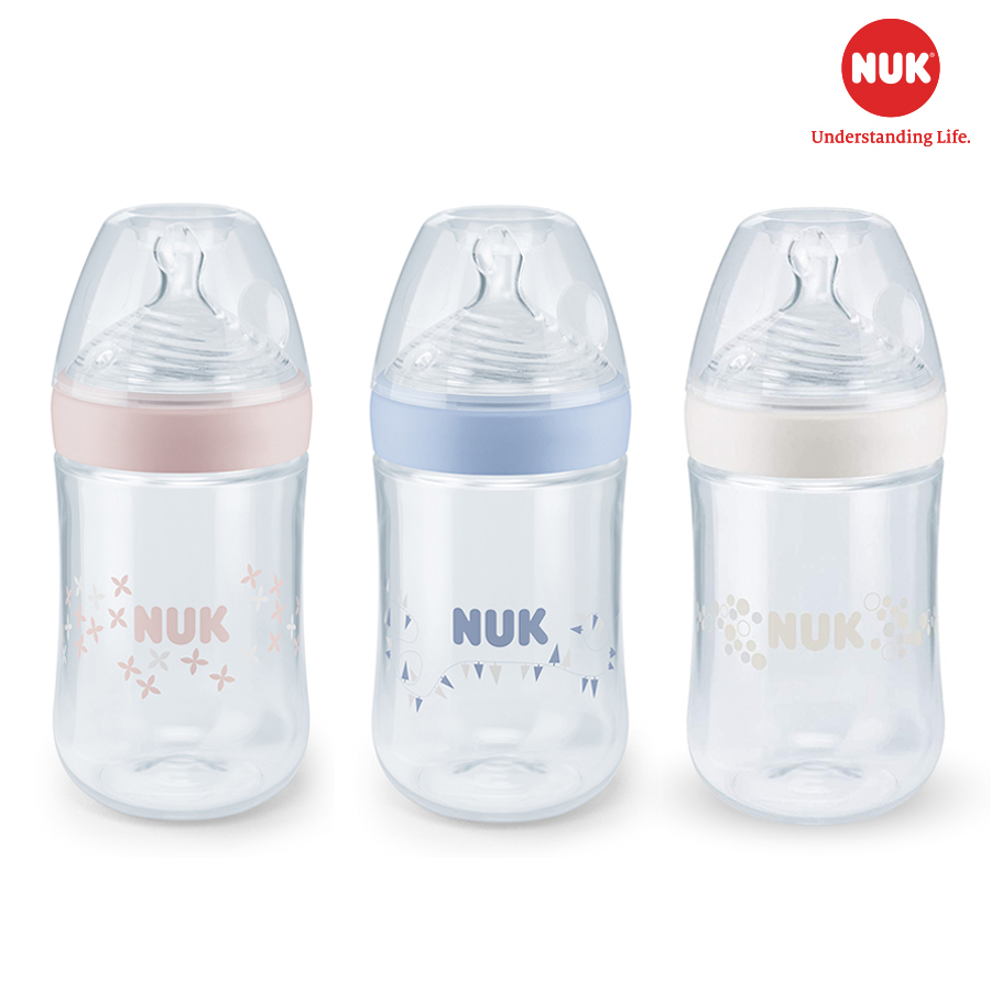 Bình Sữa Nhựa PP Nature Sense 260ml Núm Ti Silicone S2 Nuk NU21496 (Size M) - Màu Ngẫu Nhiên