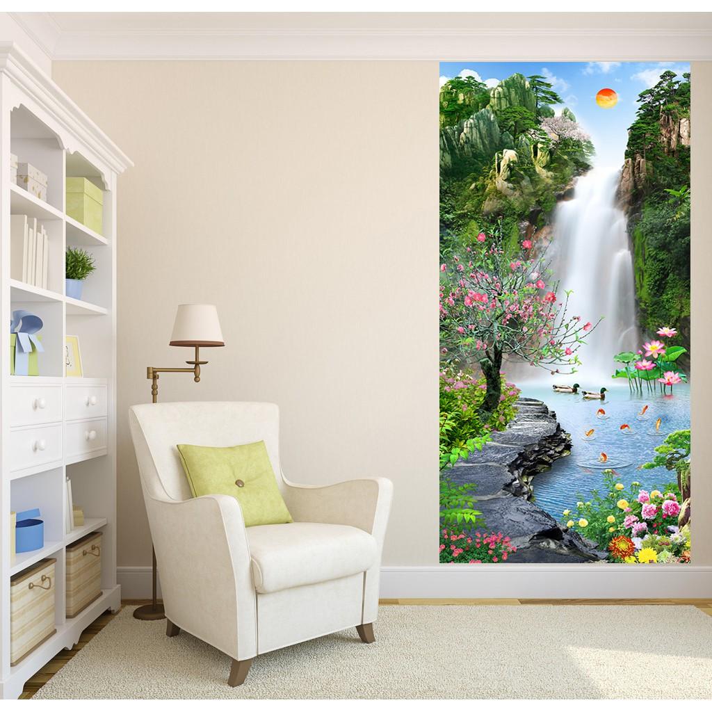 Tranh dán tường HD Cảnh đẹp thiên nhiên khổ dọc HUD0168 KT 60 x 120 cm