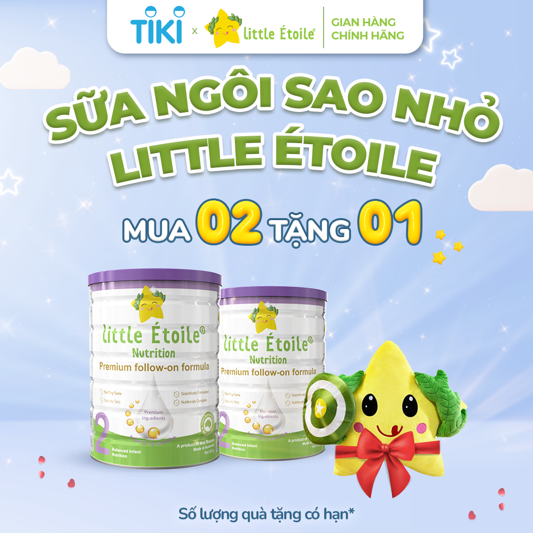 Combo 2 lon Sữa bột ngôi sao nhỏ Little Étoile số 2 800g dành cho bé 6 - 12 tháng