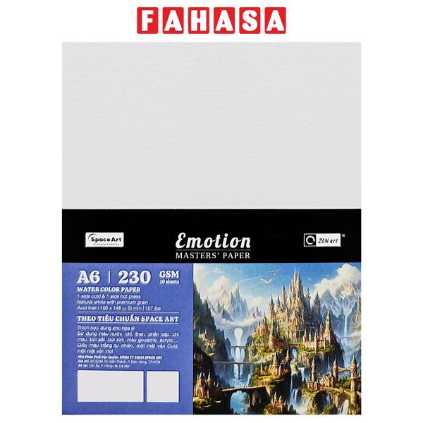Giấy Vẽ Màu Nước Emotion A6 - 10 Tờ 230gsm - Zen Art 8451