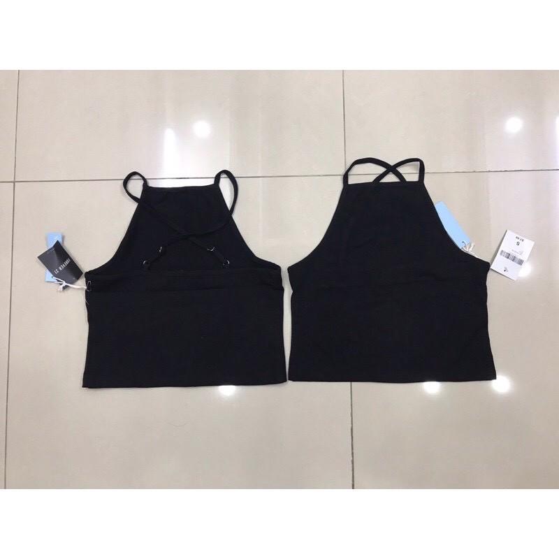 Áo thun croptop cổ yếm F21 vnxk