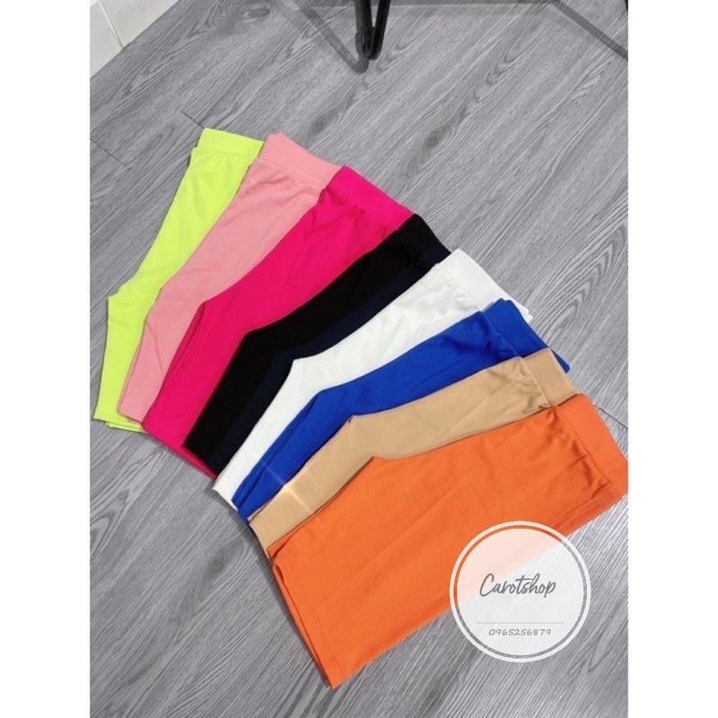 quần legging ngố chất porip freesize dưới 58kg - Carotshop