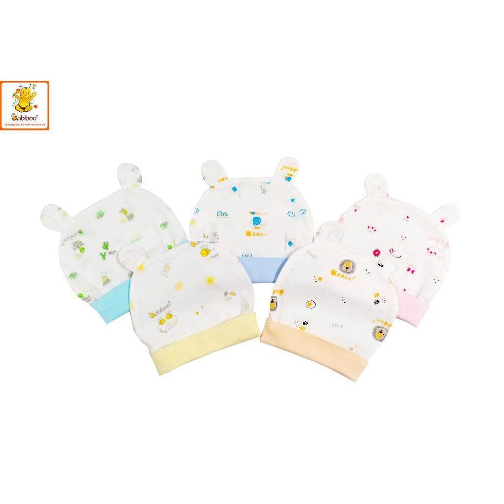 Sơ sinh-Nón cotton họa tiết xinh xắn BABIBOO - BB83N