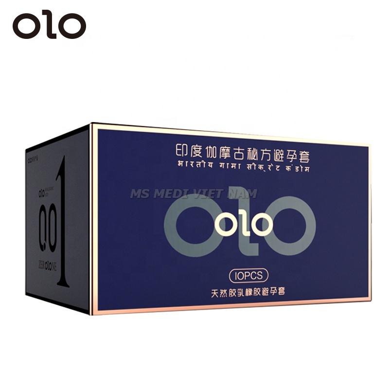 10 Bao Cao Su OLO Ấn Độ Xanh, Siêu Mỏng 001 Nhiều Gel Bôi Trơn, cảm giác chân thật.