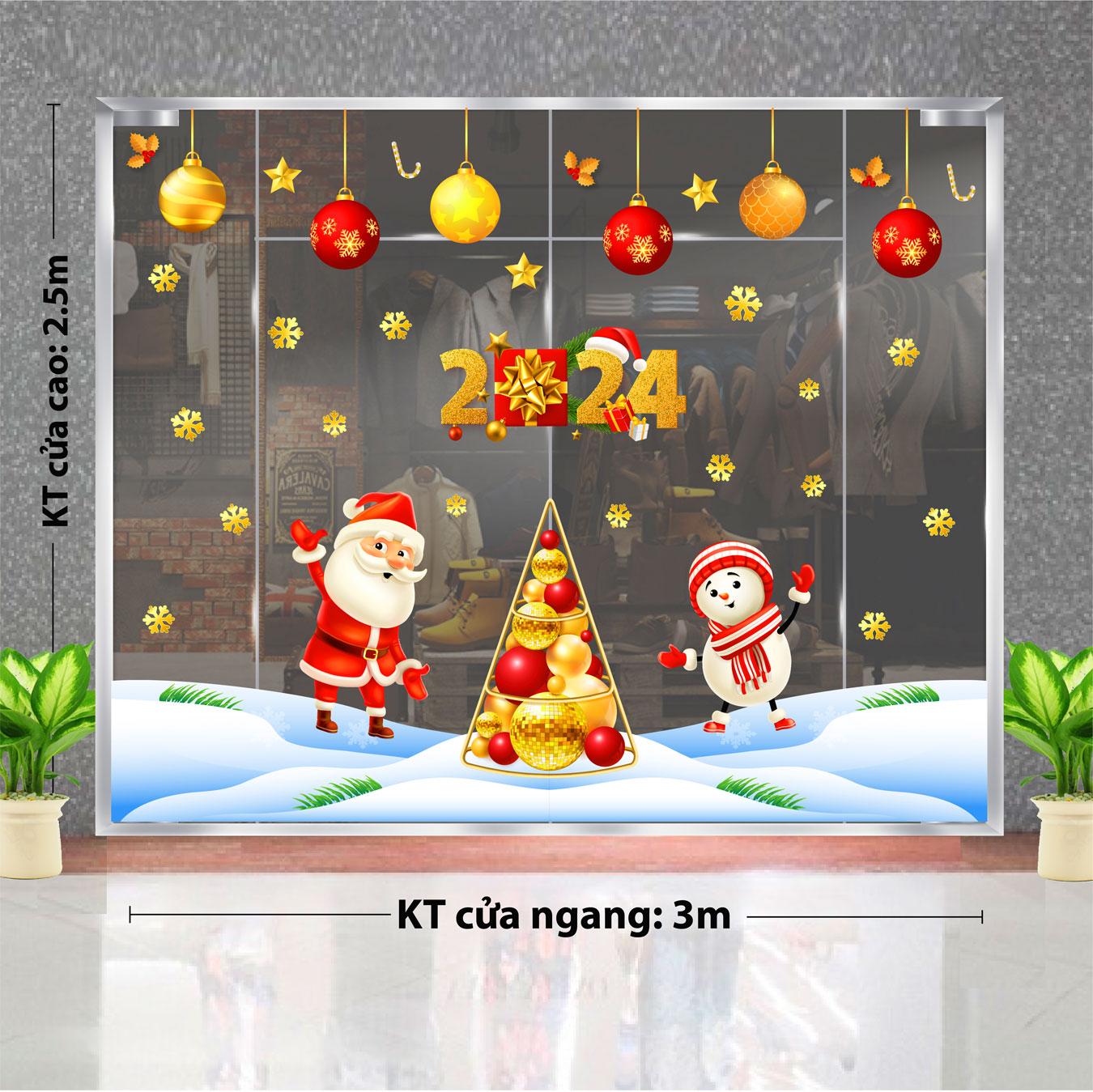 Decal trang trí NOEL 2024 combo số 94