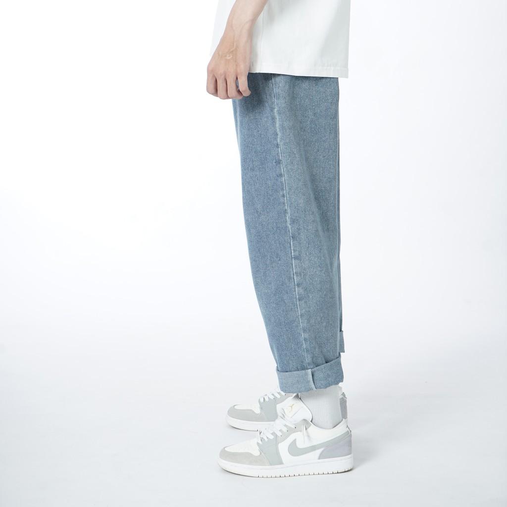 Quần JEAN BASIC SUÔNG Unisex N7 Oversize Nam Nữ phong cách Hàn Quốc thời trang đường phố mùa hè