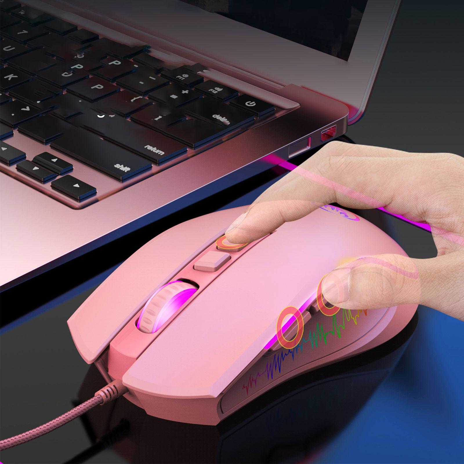 Computer Wired USB Mouse Gaming Mouse 7 Color LED Backlight for Game Lover