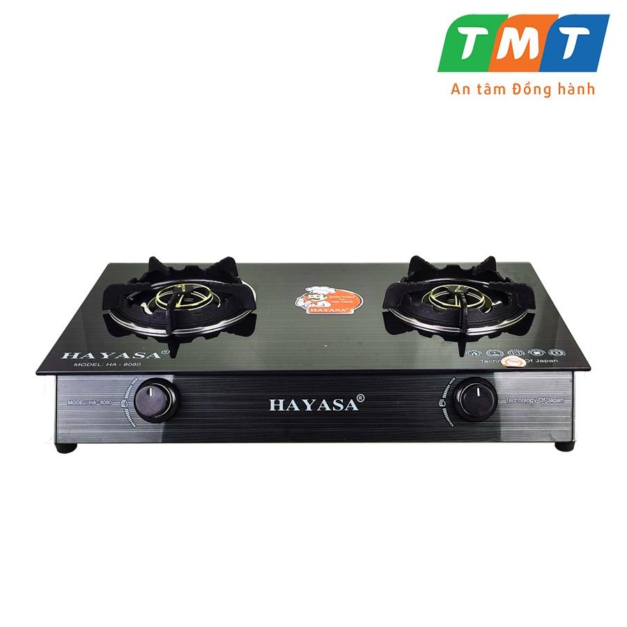 Bếp gas đôi cao cấp Hayasa HA-8080 điếu gang sen đồng