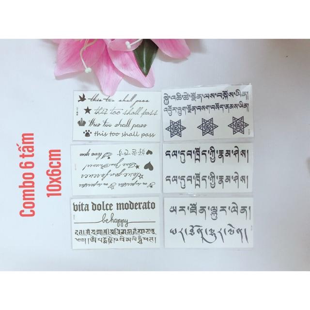 Combo 6 tấm hình xăm dán tôi là siêu sao 10x6cm