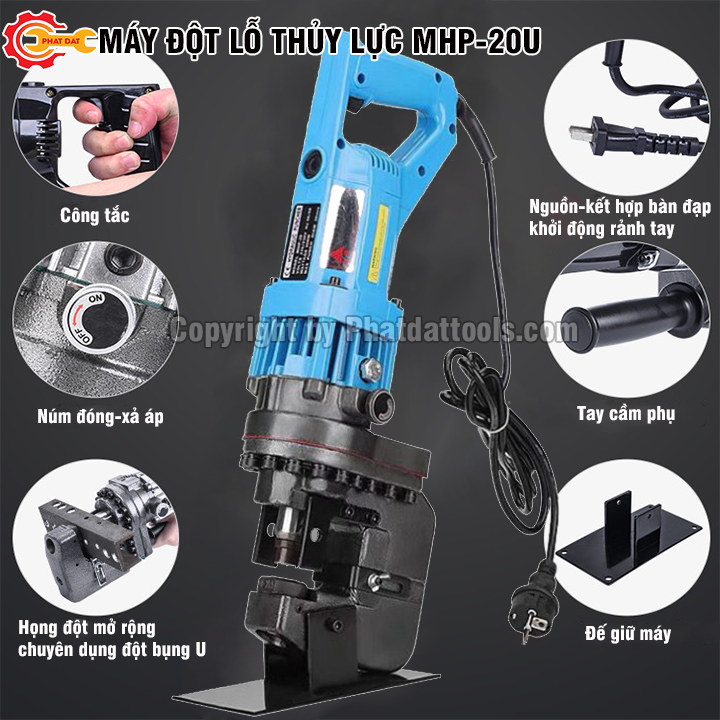 Máy Đột Lỗ Thủy Lực Cầm Tay MHP20U - Chuyên Đột U