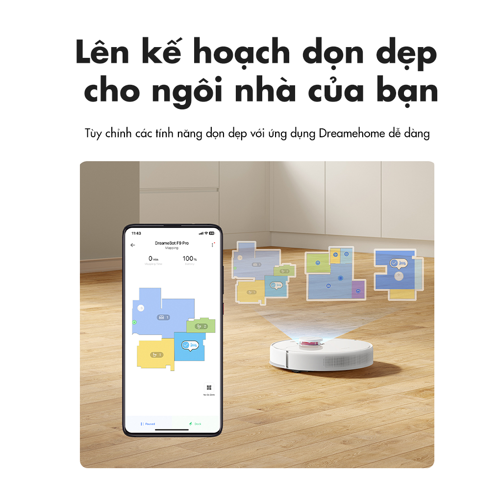 Robot Hút Bụi Lau Nhà Thông Minh Dreame F9 Pro - Bản Quốc Tế - Hàng chính hãng